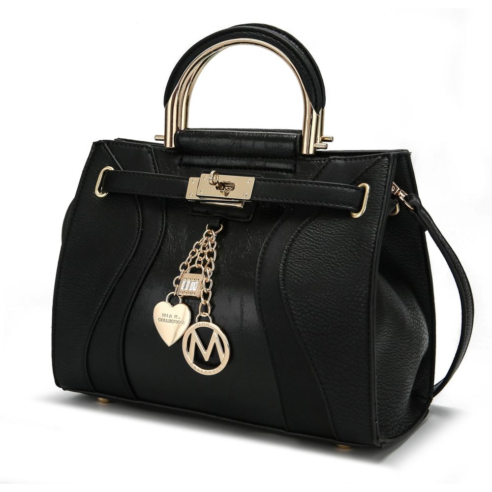 Satchel Bag, Vegan Leather Top Handle Shoulder Bag Handbag Purse By :3